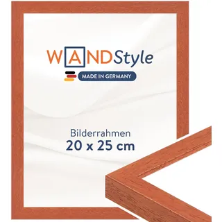 WANDStyle Bilderrahmen 20x25 Kirschbaum, moderner Bilderrahmen Holz, hochwertiger Holzbilderrahmen, Posterrahmen zum Aufhängen, Rahmen 25x20 cm, Fotorahmen H950 - Made in Germany