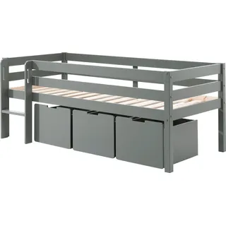 Vipack Spielbett Pino 90 x 200 cm Kiefer massiv grau
