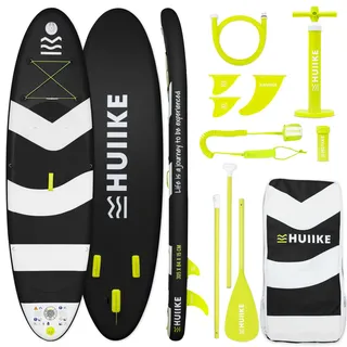 huiike Stand Up Paddling Board 305 x 84 x 15 cm Schwarz