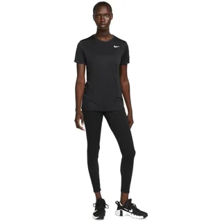 Nike Damen T-Shirt Dri-FIT Tee DX0687-010 M - Black/White - M