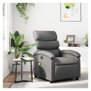 vidaXL Massagesessel Grau Kunstleder