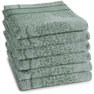 Geschirrtuch DDDDD "Trees", grün, B:50cm L:55cm, 100% Baumwolle, Geschirrtücher, Geschirrtuch, Küchenhandtuch aus weicher Frottee, 50 x 55 cm