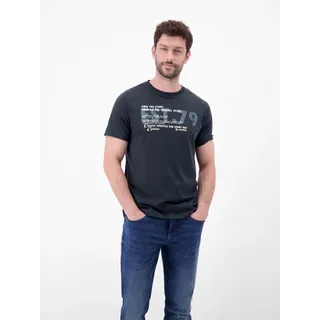 T-Shirt LERROS "T-Shirt aus Baumwolle mit Brustprint", Herren, Gr. XXL, classic navy, 100% Baumwolle, Rundhals, Shirts T-Shirt