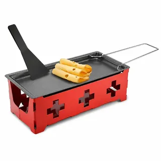 Raclette Grills Mit Schaber, Raclette-Set Mini Raclette Faltbares Teelicht-Raclette, Tefal Raclette, Raclette-Grill Mini Raclette Teelicht Kocher, Kohlenstoffstahl Home Kitchen Grill Werkzeug
