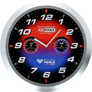 KS Tools Wanduhr 40 cm 100250 schwarz/mehrfarbig
