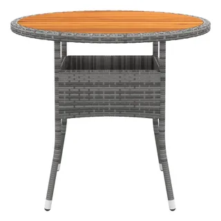 vidaXL Gartentisch Ø 80 x 75 cm Grau