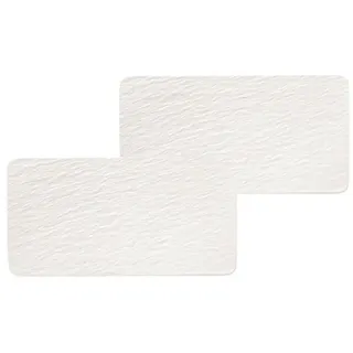 Villeroy & Boch "Servierplatten Manufacture Rock 2er Set weiß", weiß,