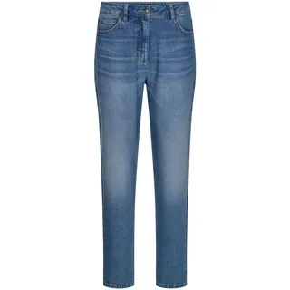 Regular-fit-Jeans GOLDNER "Kurzgröße Baumwoll-Stretch Mom Jeans SARA", Damen, Gr. 27, K-Gr, blau (hellblau), Obermaterial: 98% Baumwolle CO. 2% Elasthan EL., Basic, gerade, Jeans Regular-fit-Jeans, stretchbequeme Quälität