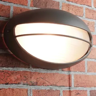 Außenlampe Wand Anthrazit Maritim Aluminium Glas IP44 Haus Garten Wandleuchte