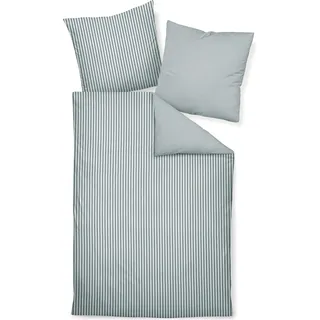 Janine Design Edelflanell Bettwäsche-Garnitur Chinchilla S 78060 Farbe silber-08 Größe 155x220 + 80x80cm - Silber