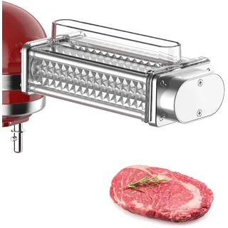 GVODE Fleischklopfer Aufsatz für KitchenAid - Edelstahl-Zahnräder Fleischklopfer, Fleischklopfer Aufsatz für KitchenAid Mixer(Mit Schutzhülle und Reinigungsbürste)