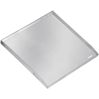 BBQ-Toro Edelstahl Grillplatte | 40 x 41,5 cm | BBQ Plancha, Grillplancha | Rechteckig, Universal und Massiv | Grillblech für Holzkohle und Gas, Grillzubehör, Grillpfanne, Grillschale