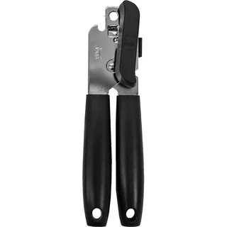 Fackelmann 680134 Dosenöffner, Kunststoff Edelstahl, Silberfarben/Schwarz