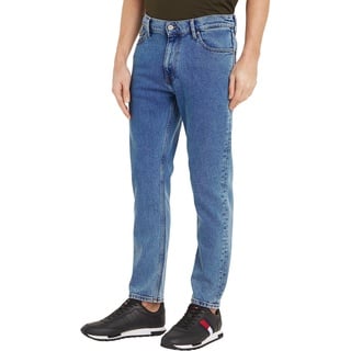 Tommy Jeans Herren Jeans Dad Jean Regular Tapered Stretch, Blau (Denim Medium), 34W / 30L