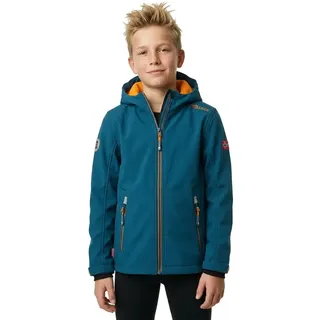 Trollkids Trollfjord Softshelljacke - Mystic Blue / Golden Yellow - 128 cm