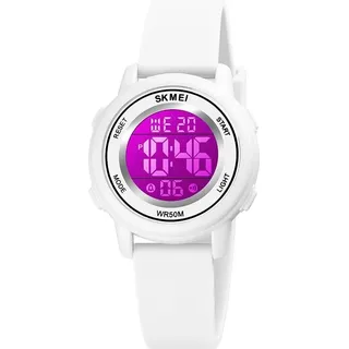 Digitaluhr Damen Damenuhr Digital Armbanduhr Damen wasserdichte Uhren mit Weichem Gummiarmband und LED-Leuchtdisplay
