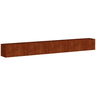 vidaXL Pflanzkübel Rostig 360/40/40 Cm Wetterfester Stahl , Rostfarben , Metall , Rechteckig , 40x40x360 cm , Gartenzubehör, Hochbeete