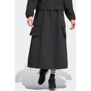 Sommerrock ADIDAS SPORTSWEAR "CITY TECH CARGO", Damen, Gr. S, schwarz, Obermaterial: 88% Polyamid, 12% Elasthan, Röcke Sommerrock, Cargo-Rock aus Ripstop Material
