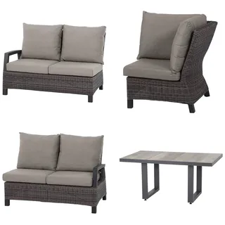 Siena Garden Gartenlounge-Set »Corido«, (4 tlg.) Siena Garden charcoal grey/schwarz