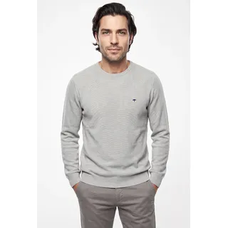 FYNCH-HATTON Rundhalspullover mit Logo Stickerei, winter whi