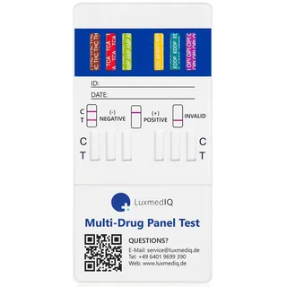 LuxmedIQ Drogenschnelltest für 12 Drogenarten - Urin Drogentest Multi Testkassette 1 St