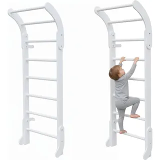 Sprossenwand Kinderzimmer aus holz Mini | Kletterwand Kinder Indoor - Weiß