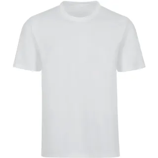 TRIGEMA T-Shirt TRIGEMA "TRIGEMA T-Shirt DELUXE Baumwolle", Damen, Gr. 4XL, weiß, Single Jersey, 100% Baumwolle, Basic, lang, Rundhals, Shirts T-Shirt