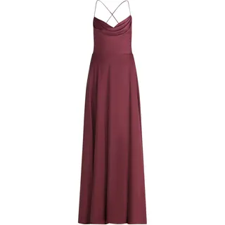 Abendkleid VERA MONT "Abendkleid mit Wasserfallausschnitt", Damen, Gr. 32, EURO, rot (sweet bloom), Obermaterial: 97% Polyester PES. 3% Elasthan EL., Kleider Abendkleid