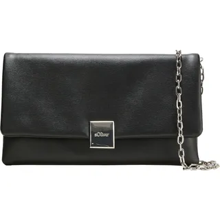 S.Oliver Clutch in Leder-Optik, Damen, schwarz