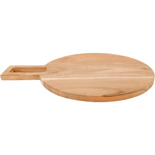 Cosy & Trendy Rundes Servierbrett aus Akazie, Mimosa, 40,5 x 30,4 x 1,5 cm