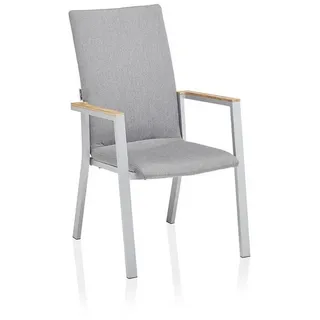 Kettler Rasmus Stapelsessel 60 x 62 x 100 cm grau/silber