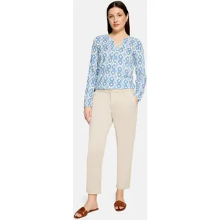 Cartoon Blusenshirt mit Muster Blau/Weiß 36
