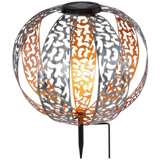 GLOBO Solarleuchte Metall silberfarben, Led