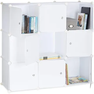 Relaxdays Regalsystem 32 x 95,5 x 95,5 cm Weiß