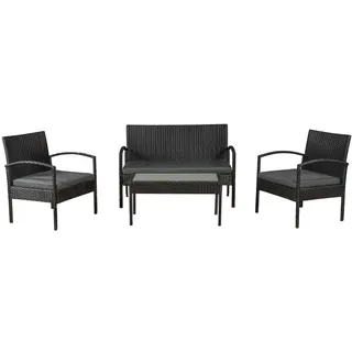 Juskys Trinidad Set 4-tlg. Schwarz