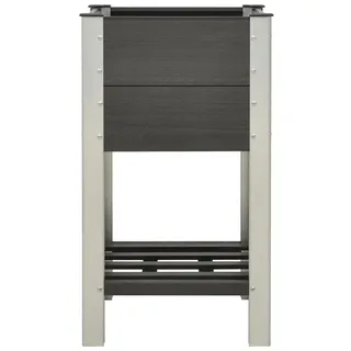 vidaXL Garten-Hochbeet mit Ablage 50x50x90 cm WPC Grau - Grau