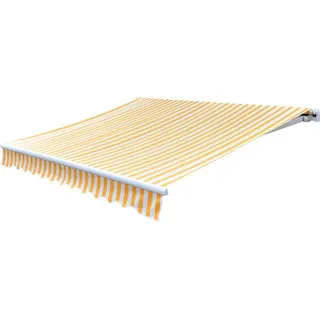 vidaXL Ersatzstoff für Markise Gelb und Weiß 280x245 cm Polyester - Weiß