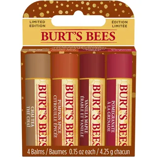 Burt's Bees Geschenkset Festive Lippenbalsam-Set 4 x 4,25 g
