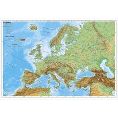 Europa, physisch 1 : 7 500 000. Wandkarte Kleinformat ohne Metallstäbe