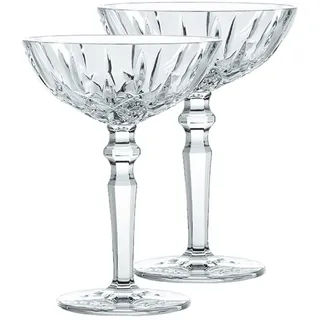 Nachtmann 2-teiliges Coupé Cocktailgläser Set, 180 ml, Noblesse, 100831, Cocktailschalen aus Kristallglas, Martini Gläser spülmaschinenfest