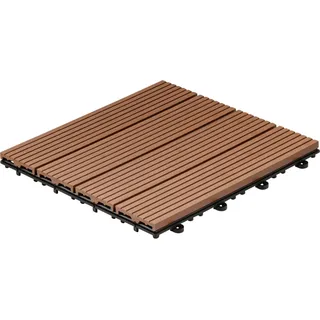 Home Deluxe Klickfliesen WPC Bavaro Hellbraun, 30 cm x 30 cm, 9 m2