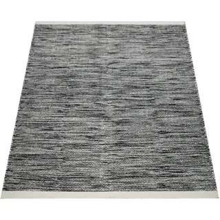 Paco Home Wollteppich »Kasko 300« rechteckig 12 mm Höhe Handweb, Flachgewebe, reine Wolle, handgewebt, hochwertig verarbeitet, schwarz