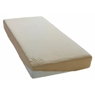 Spannbettlaken OTTO HOME "PAPRIKA", beige (natur), B:180cm L:200cm, Microfaser-Jersey, Obermaterial: 100% Polyester, Bettlaken, Spannbettlaken, Bettlaken Laken in zwei Qualitäten: Fleece & Jersey, schnelltrocknend