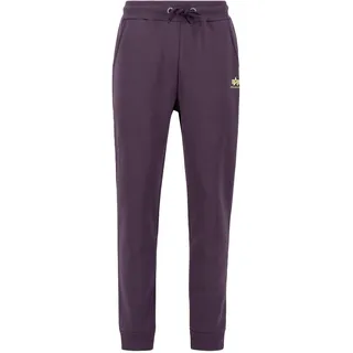 Jogginghose ALPHA INDUSTRIES "Basic Jogger SL", Herren, Gr. XXL, Normalgrößen, lila (plum), Obermaterial: 80% Baumwolle, 20% Polyester, Hosen Jogginghose