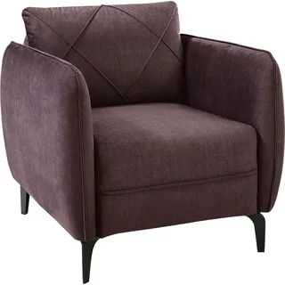 Jockenhöfer Sessel Novara Polyester 86 x 86 x 85 cm Lila mit attraktiver Steppung