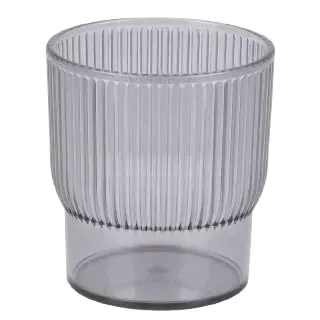 Urban Living Samba Glas aus Kunststoff, 300 ml, Durchmesser 7,7 cm x Höhe 8,5 cm, Grau