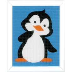 Vervaco Pinguin Anfänger-Stickpackung vorgezeichnet, Baumwolle, Penguin, 12.5 x 16cm