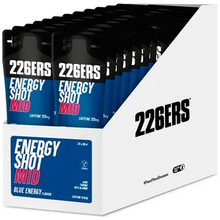 226ers Shot Mid125mg Caff Energy-drink Einzeldosis-box Blaue Energie 60ml 24 Einheiten - One Size