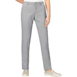 Boyfriend-Hose INSPIRATIONEN, Damen, Gr. 22, Kurzgrößen, grau, 96% Baumwolle, 4% Elasthan, unifarben, lang, Hosen Boyfriend-Hose