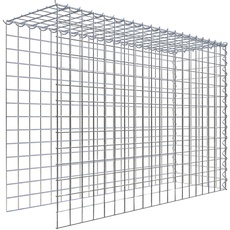 Bild von Gabione, silbergrau, Maschenweite 5 cm x 5 cm,